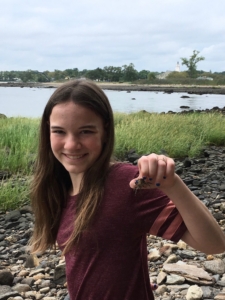 Child with crab